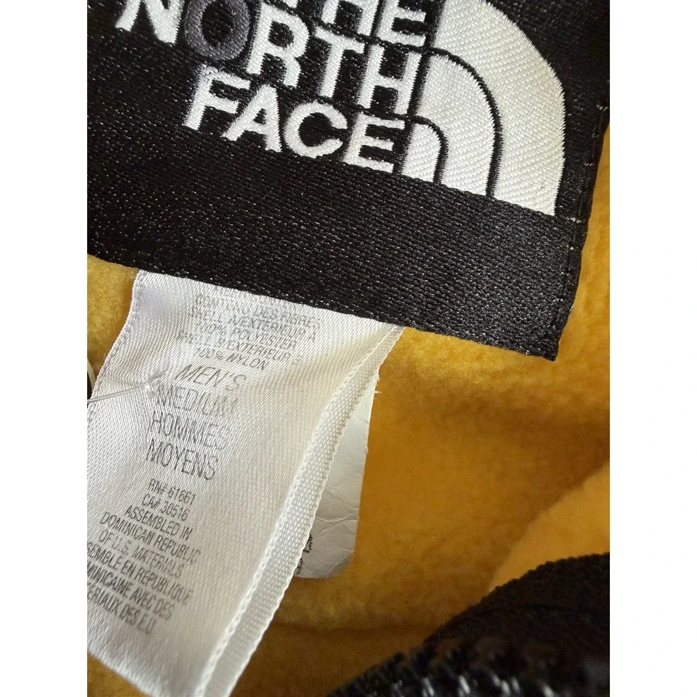VINTAGE NORTH FACE BLACK YELLOW FLEECE DENALI VEST MEN'S LARGE